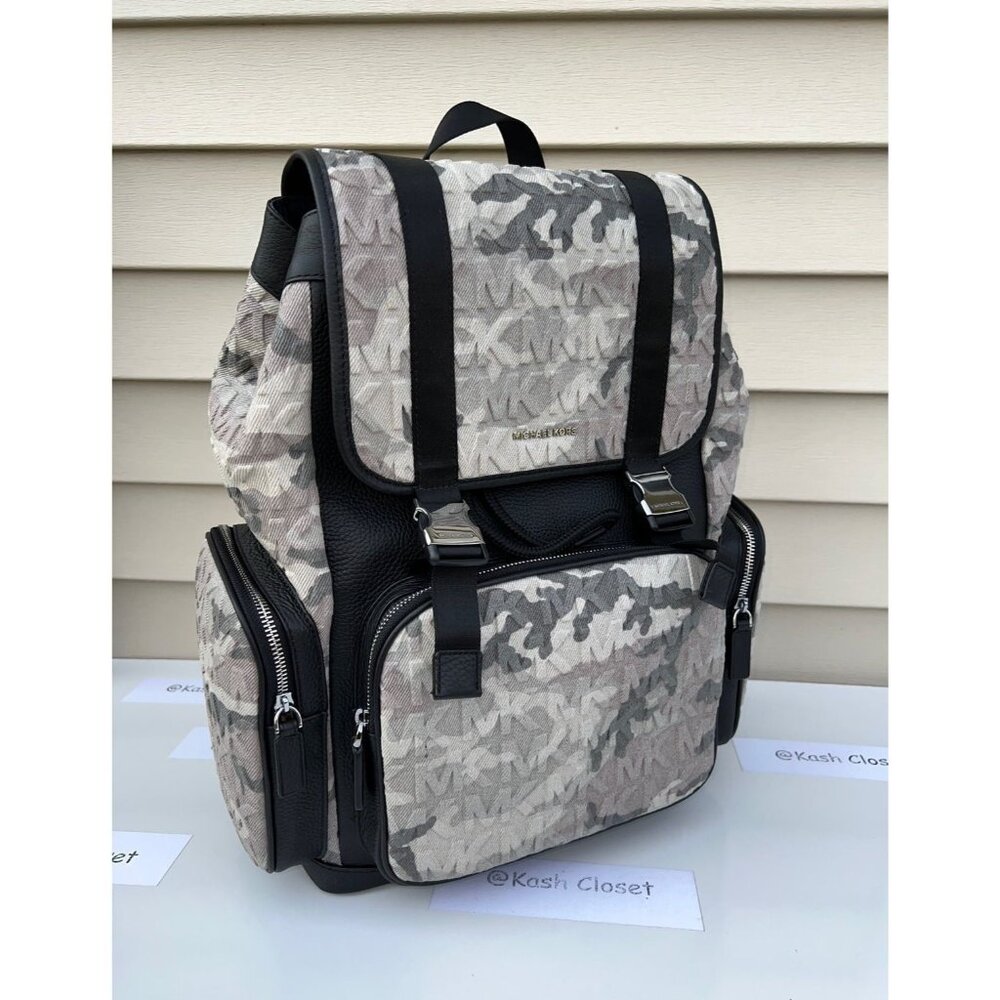 Michael Kors backpack cooper logo denim backpack utility rucksack black